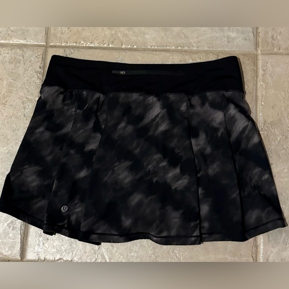 Lululemon Pace Rival Mid-Rise Long Skirt Motion Vista Black Multi Size 8 - Picture 9 of 10